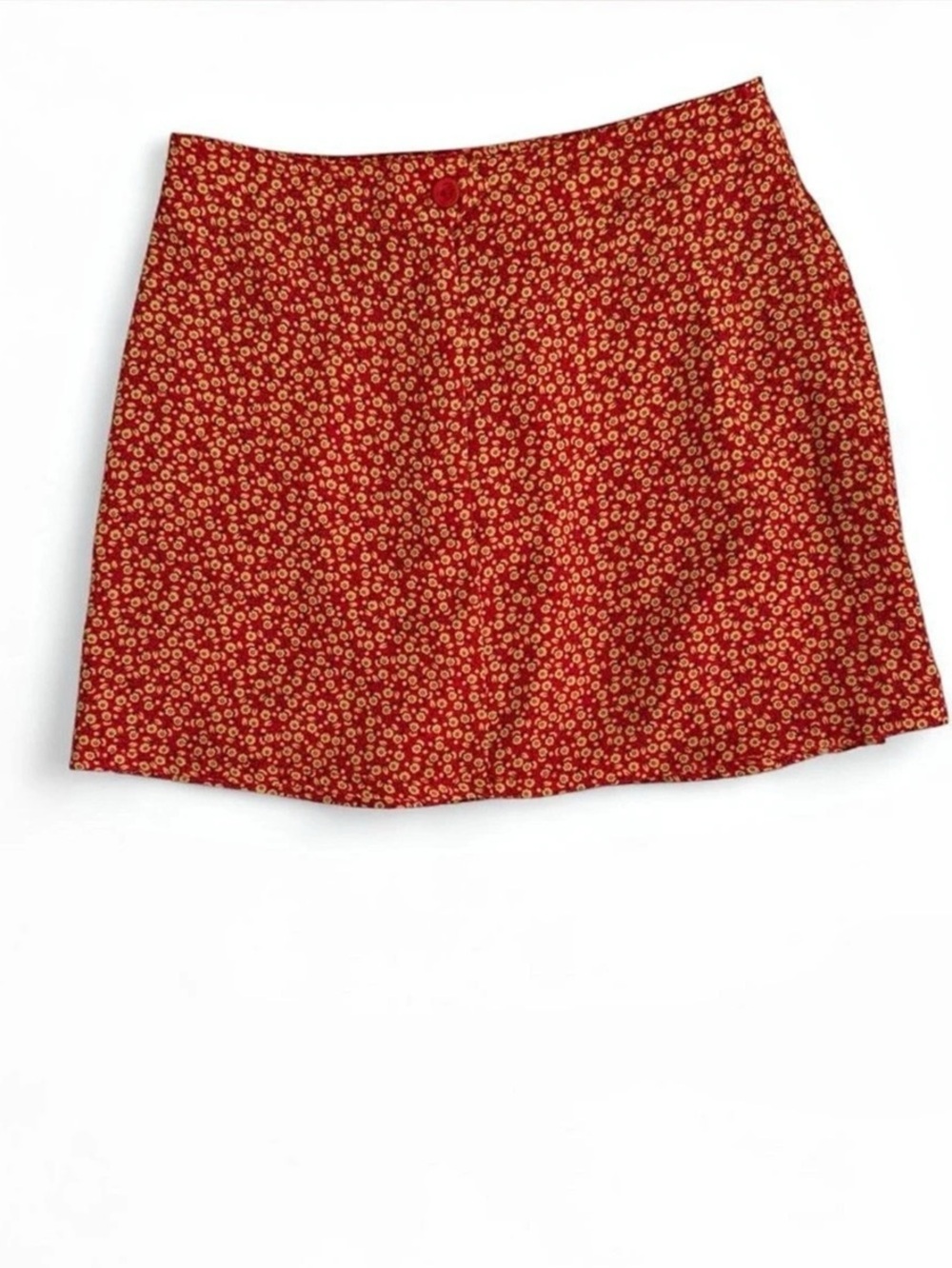 accomplice Floral A-Line Skirt in Red & Yellow Like New
